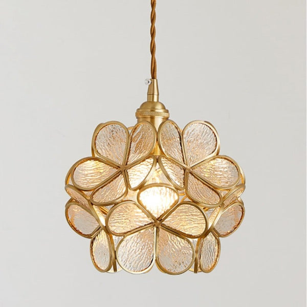 Pendant Light Glass Brass E27 Gold Dining Room Bedroom Hanging Ceiling Lamp Adjustable 150.0 cm Cord Vintage Style | Thomler