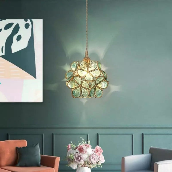 Pendant Light Glass Brass E27 Gold Dining Room Bedroom Hanging Ceiling Lamp Adjustable 150.0 cm Cord Vintage Style | Thomler