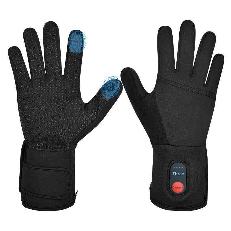 Battery-Powered Winter Gloves with 3-Level Heating & Phone-Touch Fingertips for Cold Weather | Thomler