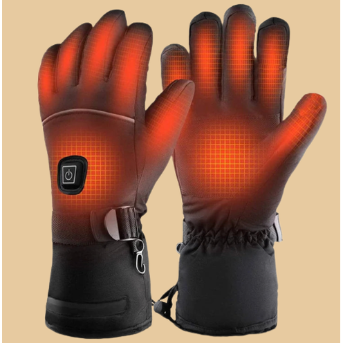 Battery-Powered Heat Gloves with 8-Hour Runtime & Waterproof Touchscreen Fingertips for Winter Outdoor Work, Skiing, Snowboarding & Cold | Thomler