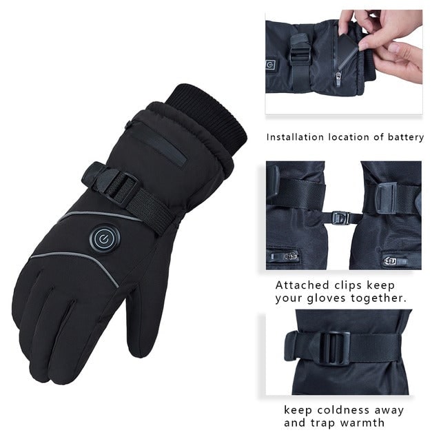 Battery-Powered Heating Gloves with Smart Touch Fingertips & 3 Temperature Settings | Thomler