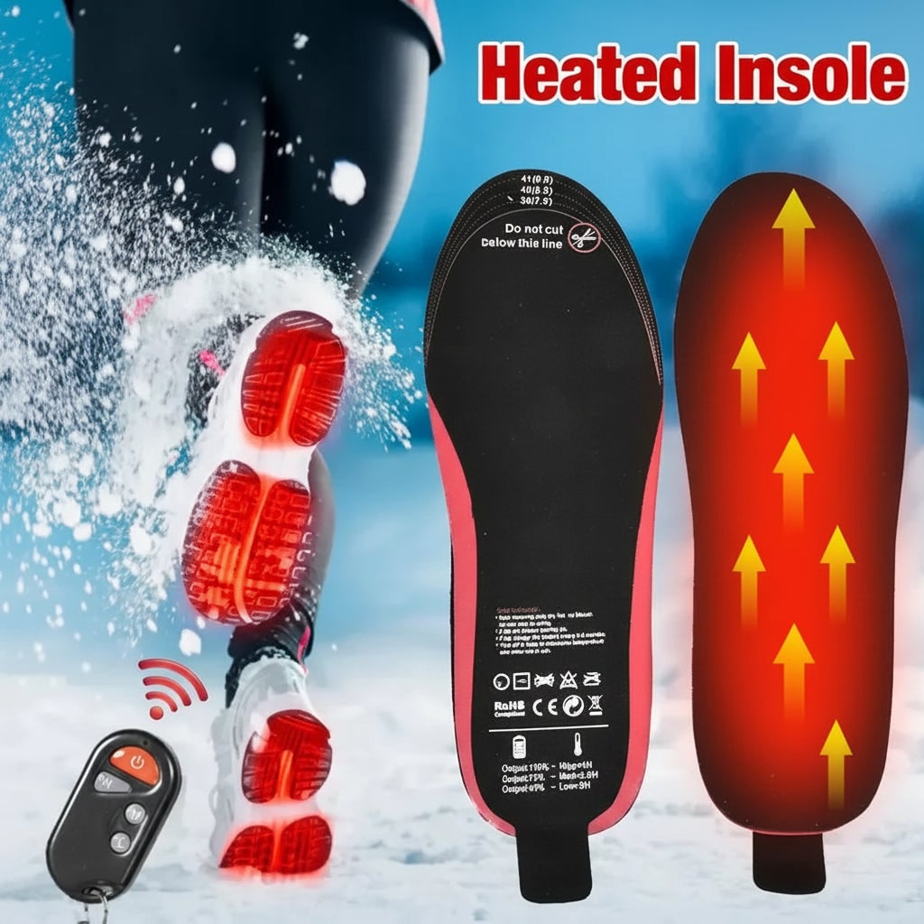 Rechargeable Foot Warmers with Remote — Trimmable Heat Insoles for All-Day Comfort | Thomler