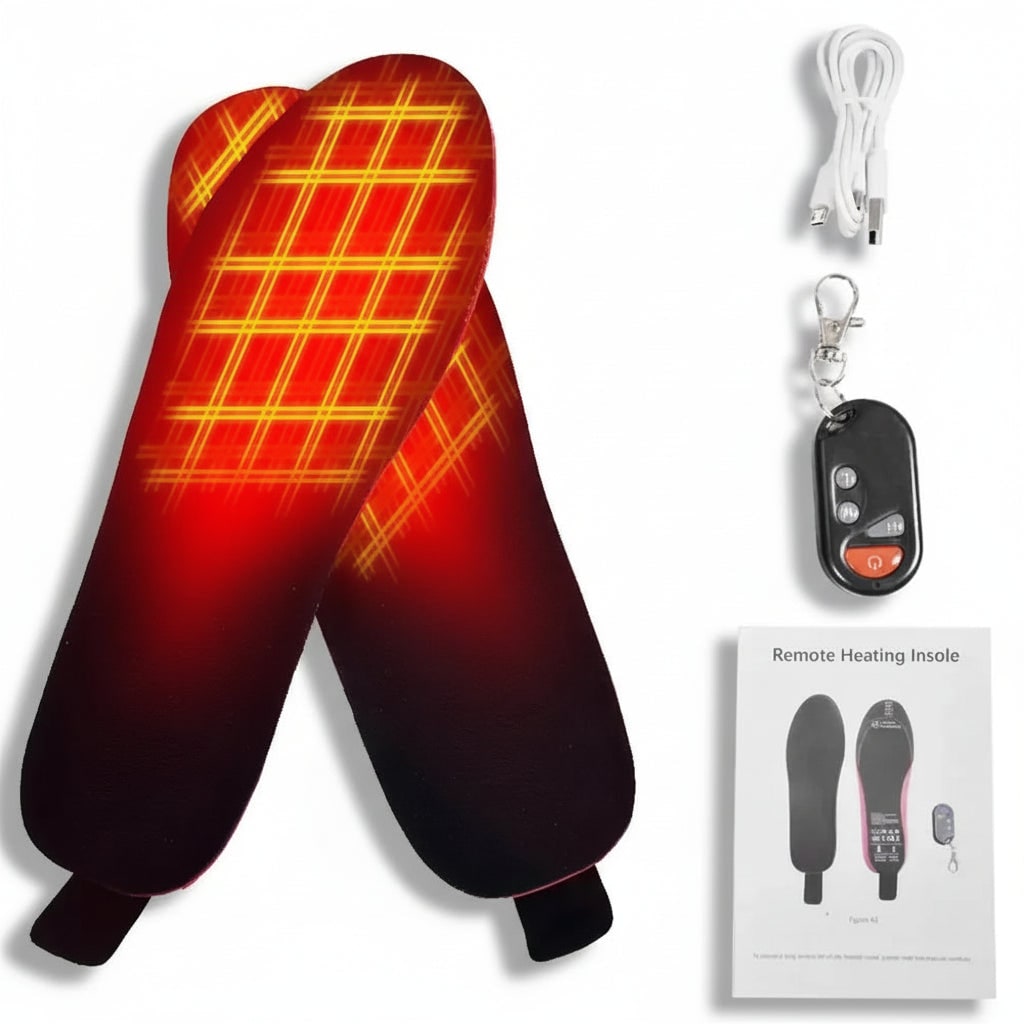 Rechargeable Foot Warmers with Remote — Trimmable Heat Insoles for All-Day Comfort | Thomler