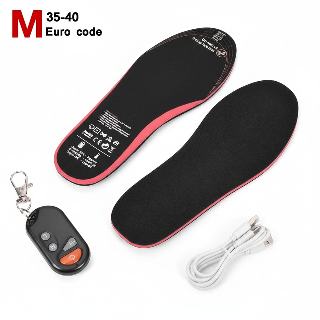 Rechargeable Foot Warmers with Remote — Trimmable Heat Insoles for All-Day Comfort | Thomler