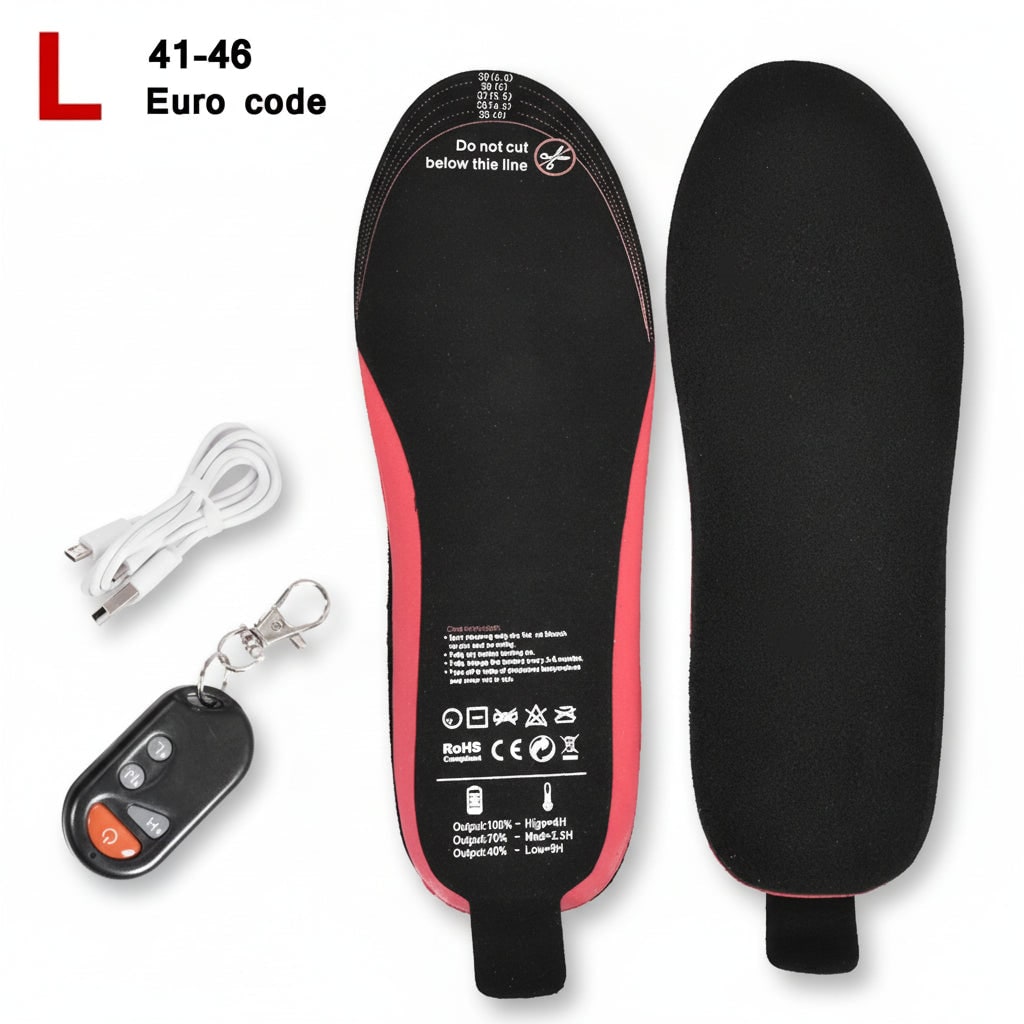Rechargeable Foot Warmers with Remote — Trimmable Heat Insoles for All-Day Comfort | Thomler