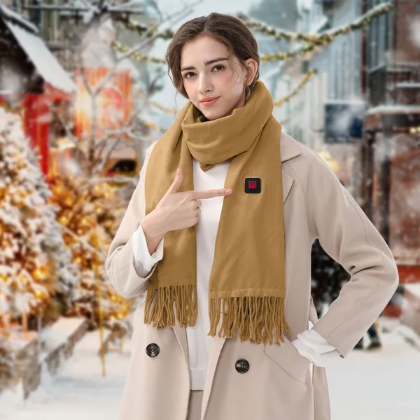 USB Heated Neck Scarf – Adjustable Temperature Fleece Winter Wrap for Men & Women | Thomler