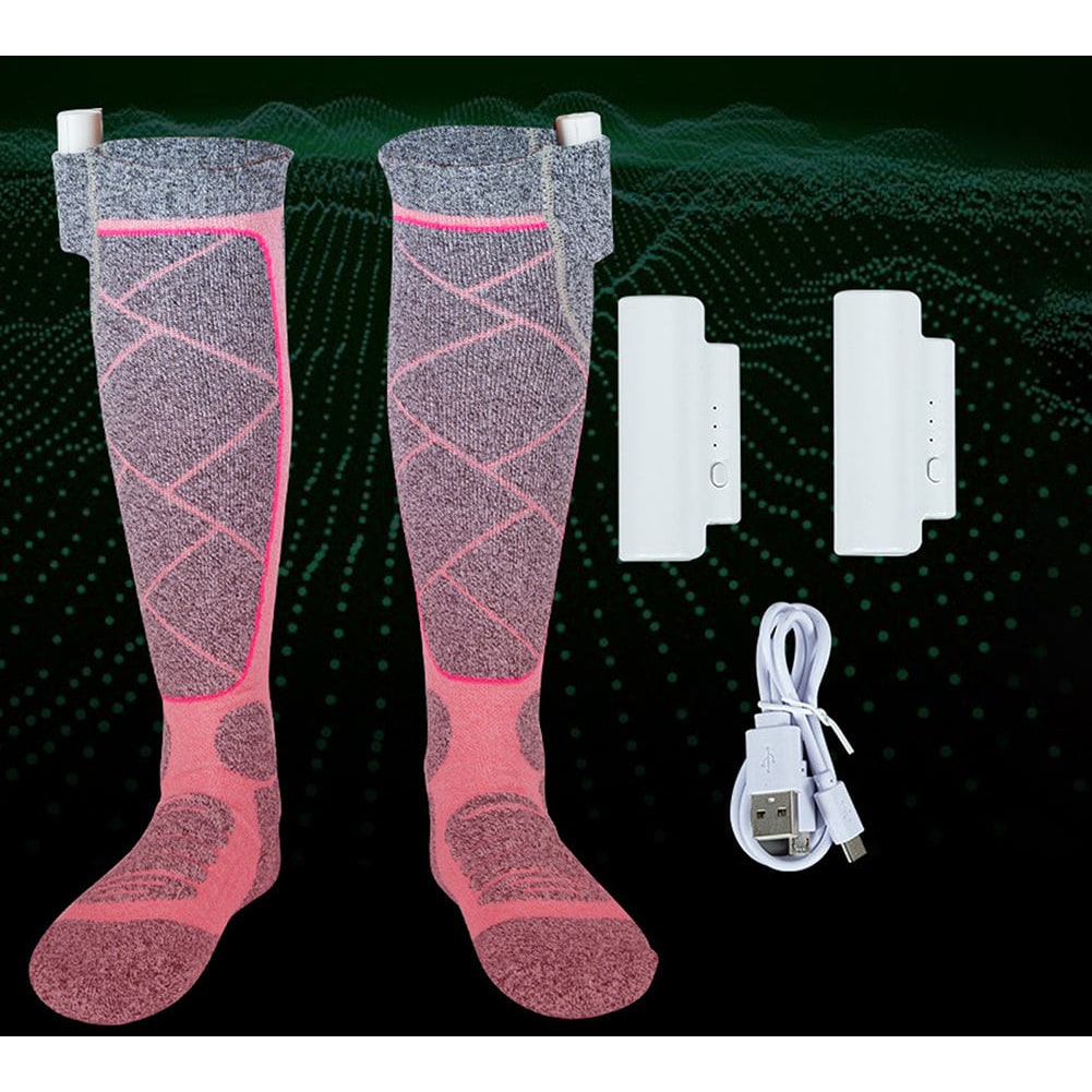 Battery-Powered Heated Knee-High Socks with Rechargeable Thermal Technology for Winter | Thomler