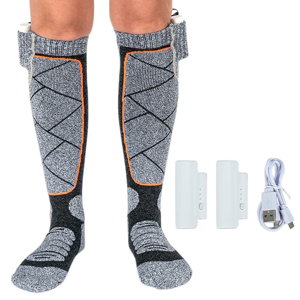 Battery-Powered Heated Knee-High Socks with Rechargeable Thermal Technology for Winter | Thomler