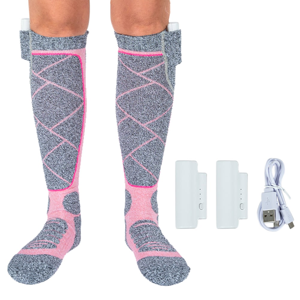 Battery-Powered Heated Knee-High Socks with Rechargeable Thermal Technology for Winter | Thomler