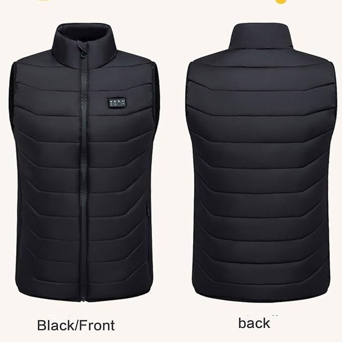 Battery-Powered Heating Vest with Chest Controls, Quilted Shell & Multi-Zone Warmth | Thomler