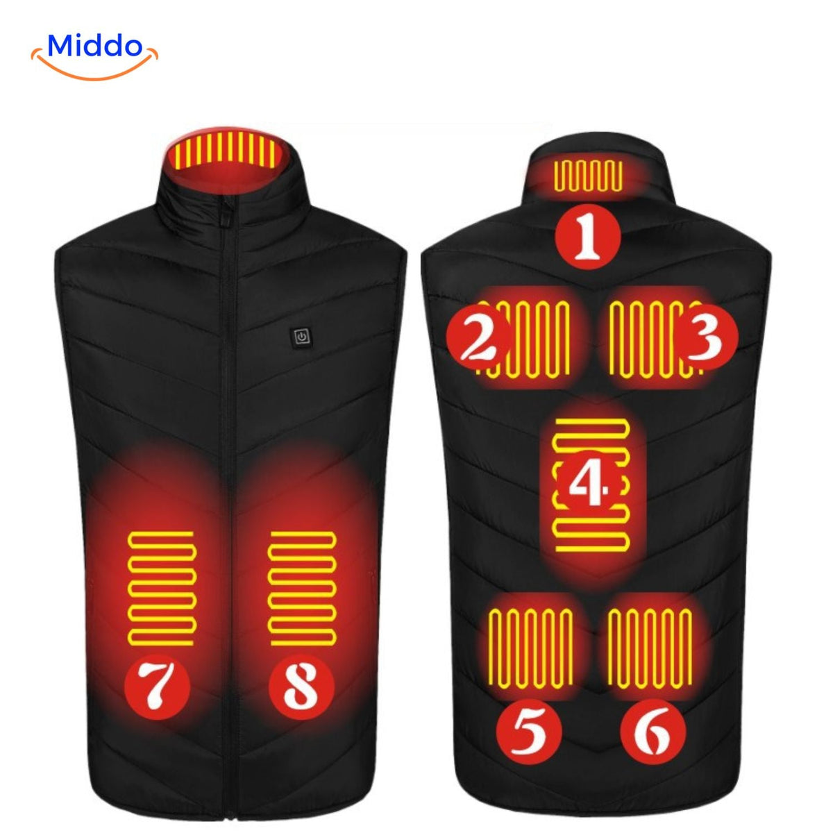 USB Heated Vest with 3 Temperature Settings for Men – Lightweight, Insulated Winter Warmth for Hiking, Outdoor Work & Daily Commutes | Thomler