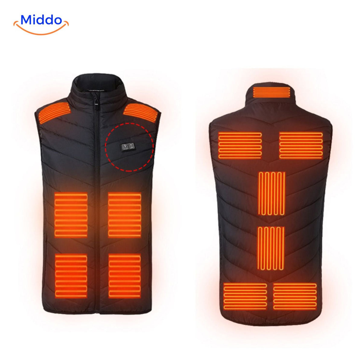 USB Heated Vest with 3 Temperature Settings for Men – Lightweight, Insulated Winter Warmth for Hiking, Outdoor Work & Daily Commutes | Thomler
