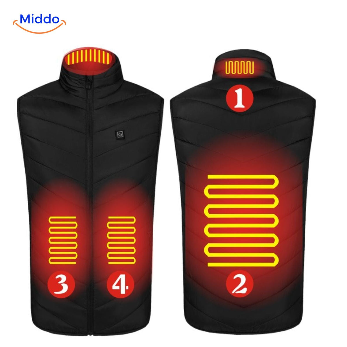 USB Heated Vest with 3 Temperature Settings for Men – Lightweight, Insulated Winter Warmth for Hiking, Outdoor Work & Daily Commutes | Thomler