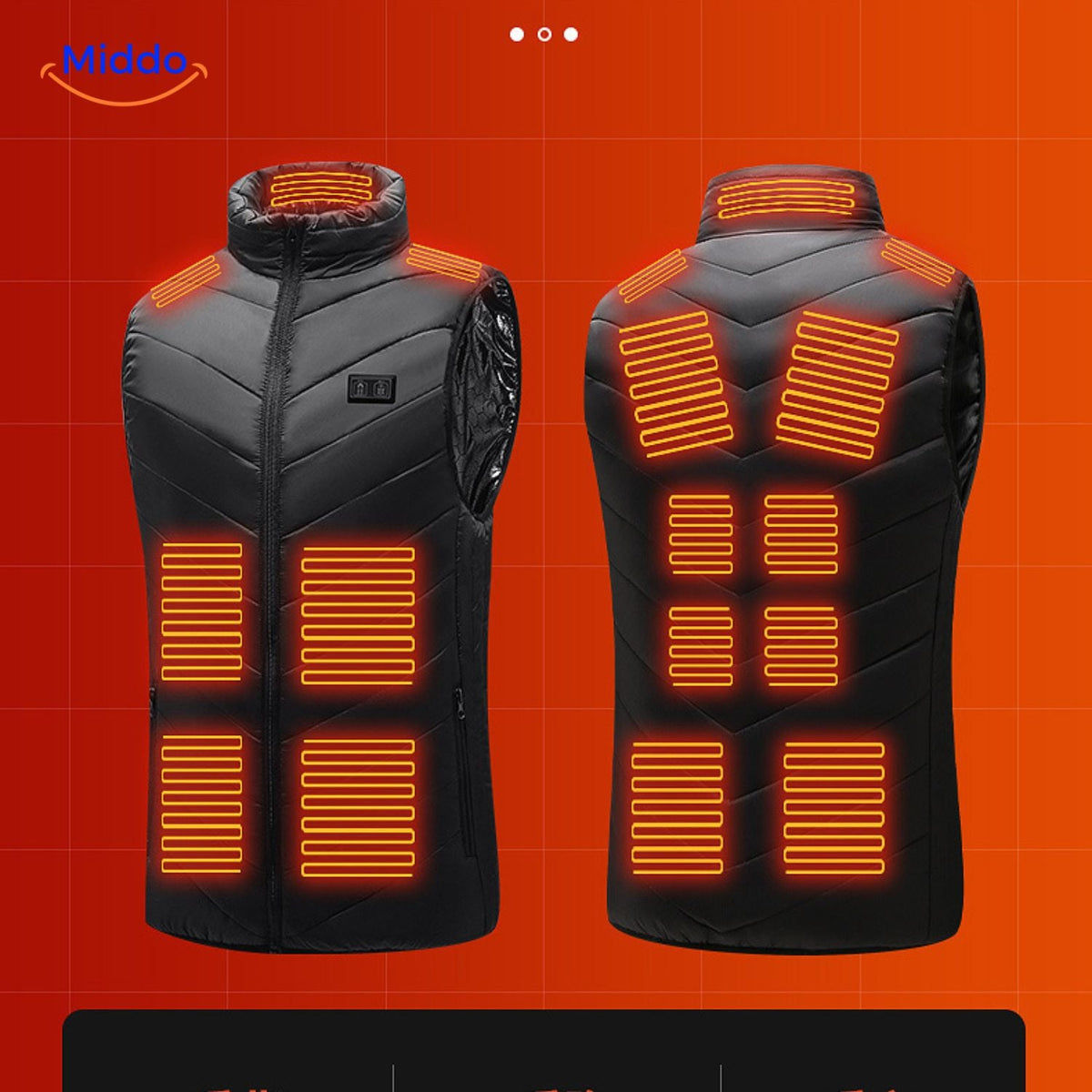 USB Heated Vest with 3 Temperature Settings for Men – Lightweight, Insulated Winter Warmth for Hiking, Outdoor Work & Daily Commutes | Thomler