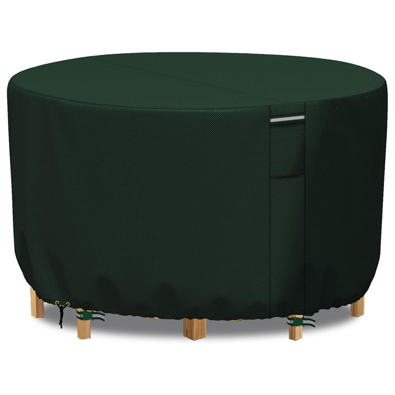Weatherproof Circular Patio Table Cover with Ventilation – 600D Oxford Fabric, Adjustable Drawstring, UV-Resistant Protection for Round | Thomler
