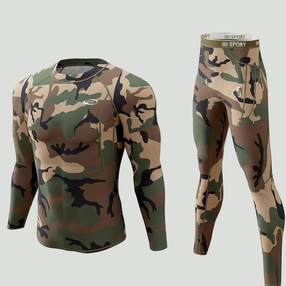 Men's Thermal Base Layer Set – Fitted Long Sleeve Top & Pants for Cold Weather | Thomler
