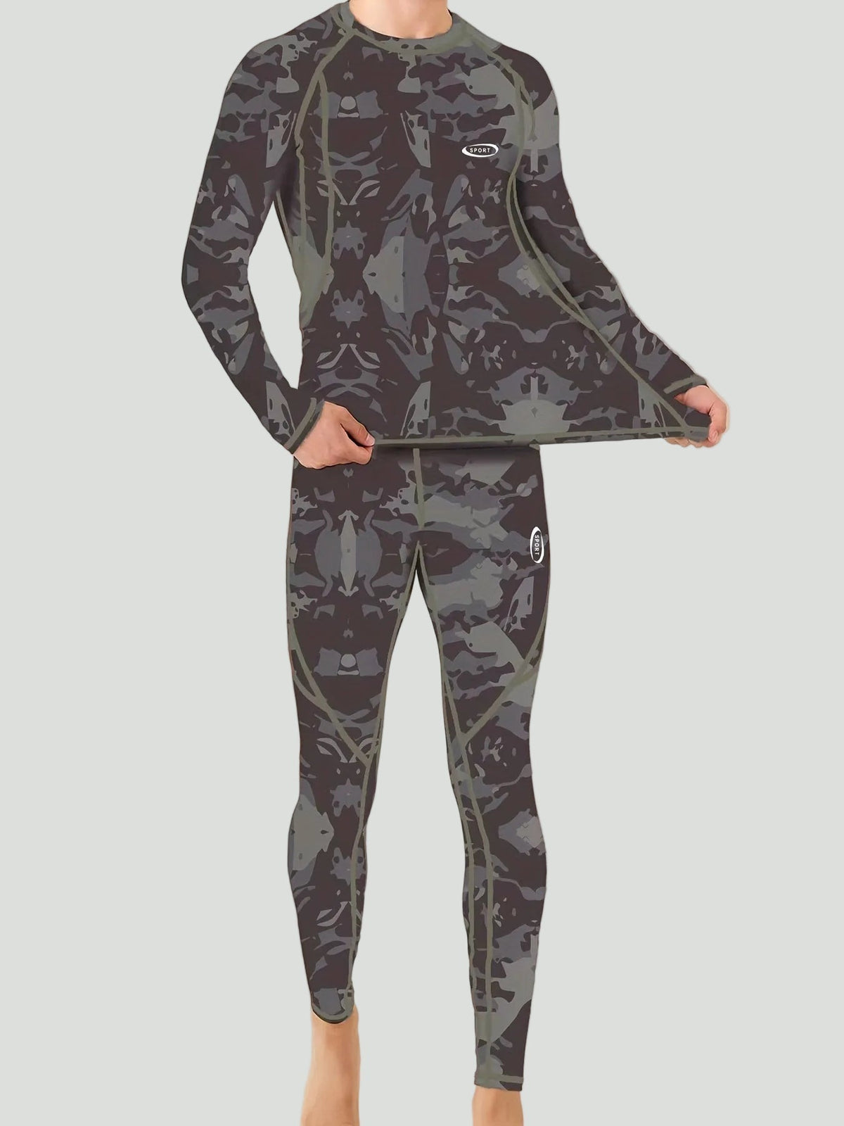 Men's Thermal Base Layer Set – Fitted Long Sleeve Top & Pants for Cold Weather | Thomler
