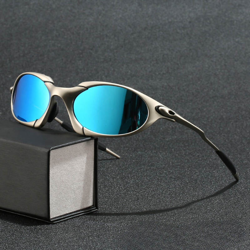 Polarized Sport Sunglasses for Men Metal Frame UV Protection Outdoor Driving Cycling Running Eyewear | Thomler
