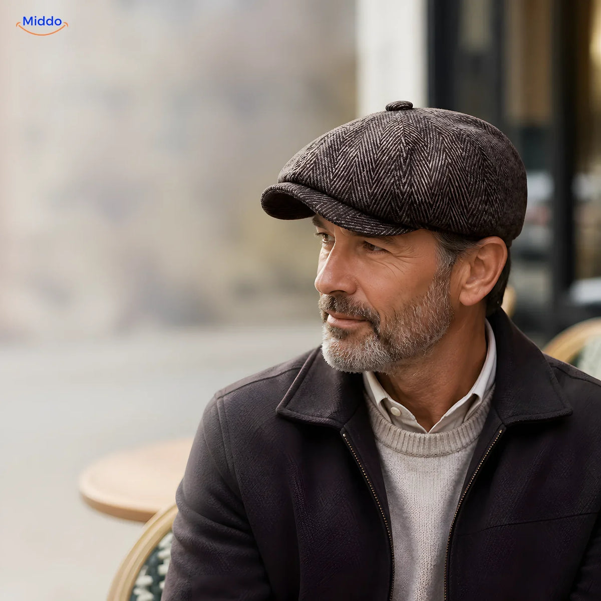 Retro 1920s 8-Panel Newsboy Cap for Men – Lightweight Foldable Driver Hat with Short Peak – One Size Casual Daily Flat Cap | Thomler