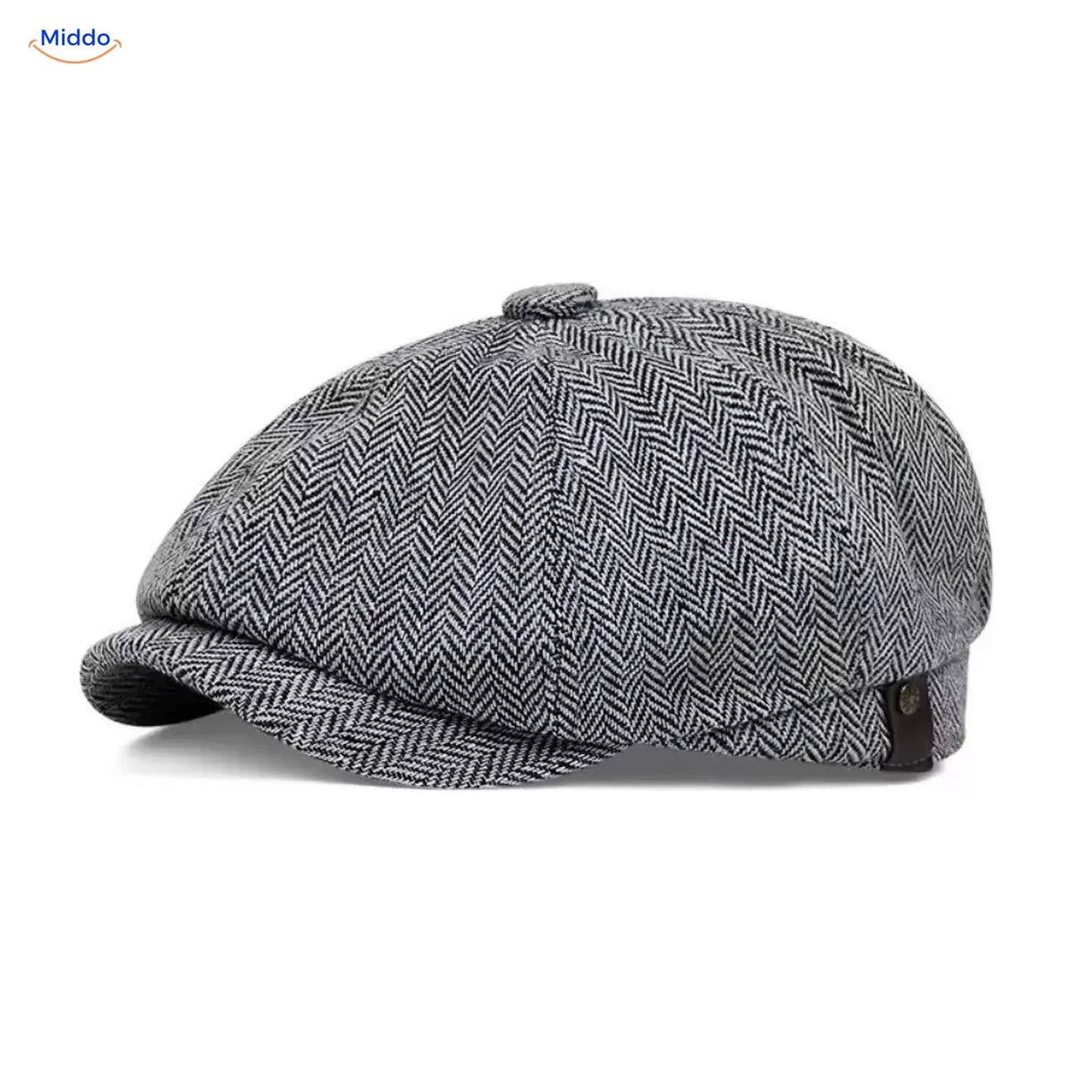 Retro 1920s 8-Panel Newsboy Cap for Men – Lightweight Foldable Driver Hat with Short Peak – One Size Casual Daily Flat Cap | Thomler