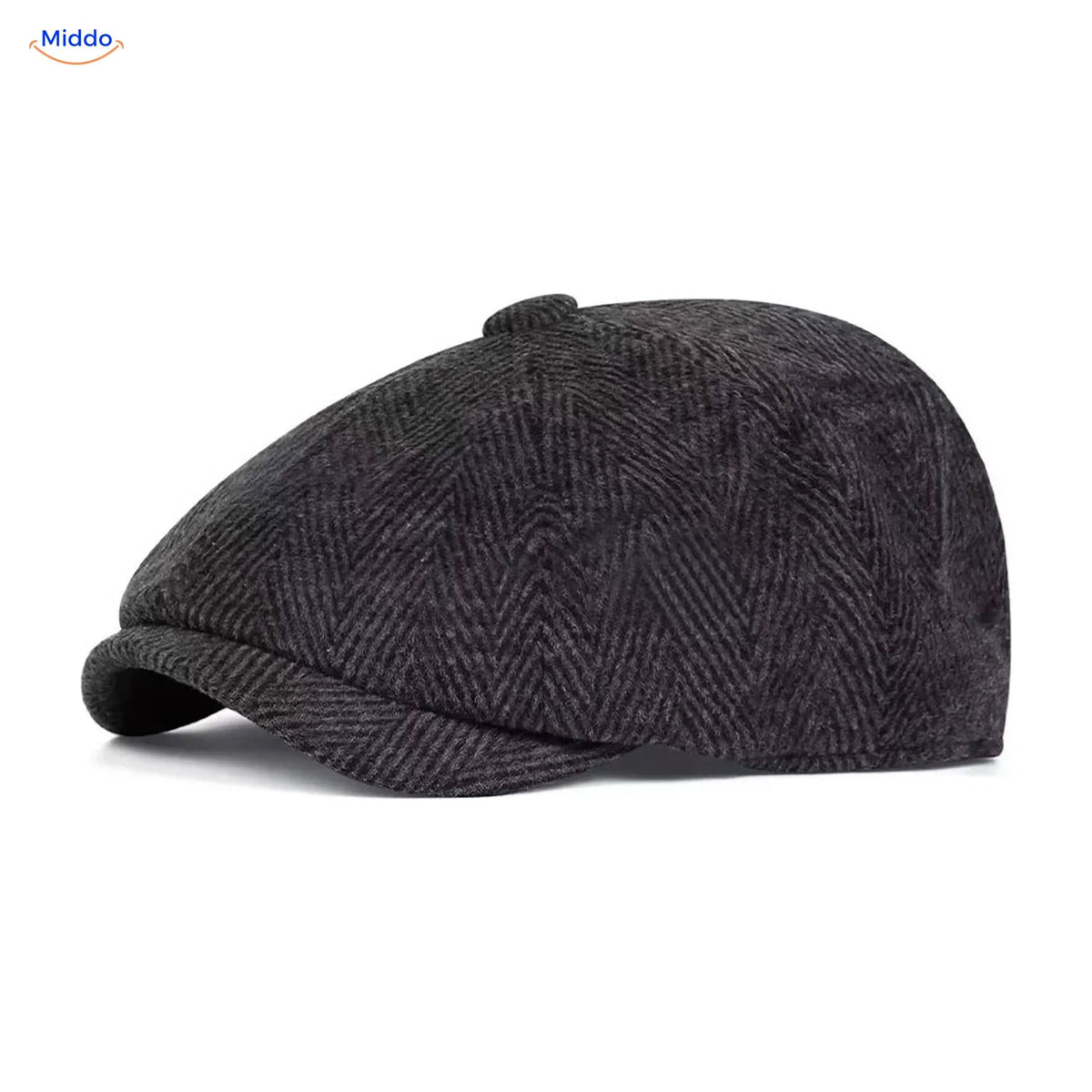 Retro 1920s 8-Panel Newsboy Cap for Men – Lightweight Foldable Driver Hat with Short Peak – One Size Casual Daily Flat Cap | Thomler