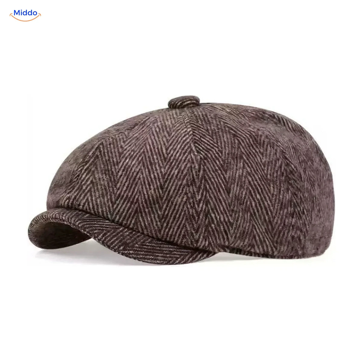 Retro 1920s 8-Panel Newsboy Cap for Men – Lightweight Foldable Driver Hat with Short Peak – One Size Casual Daily Flat Cap | Thomler