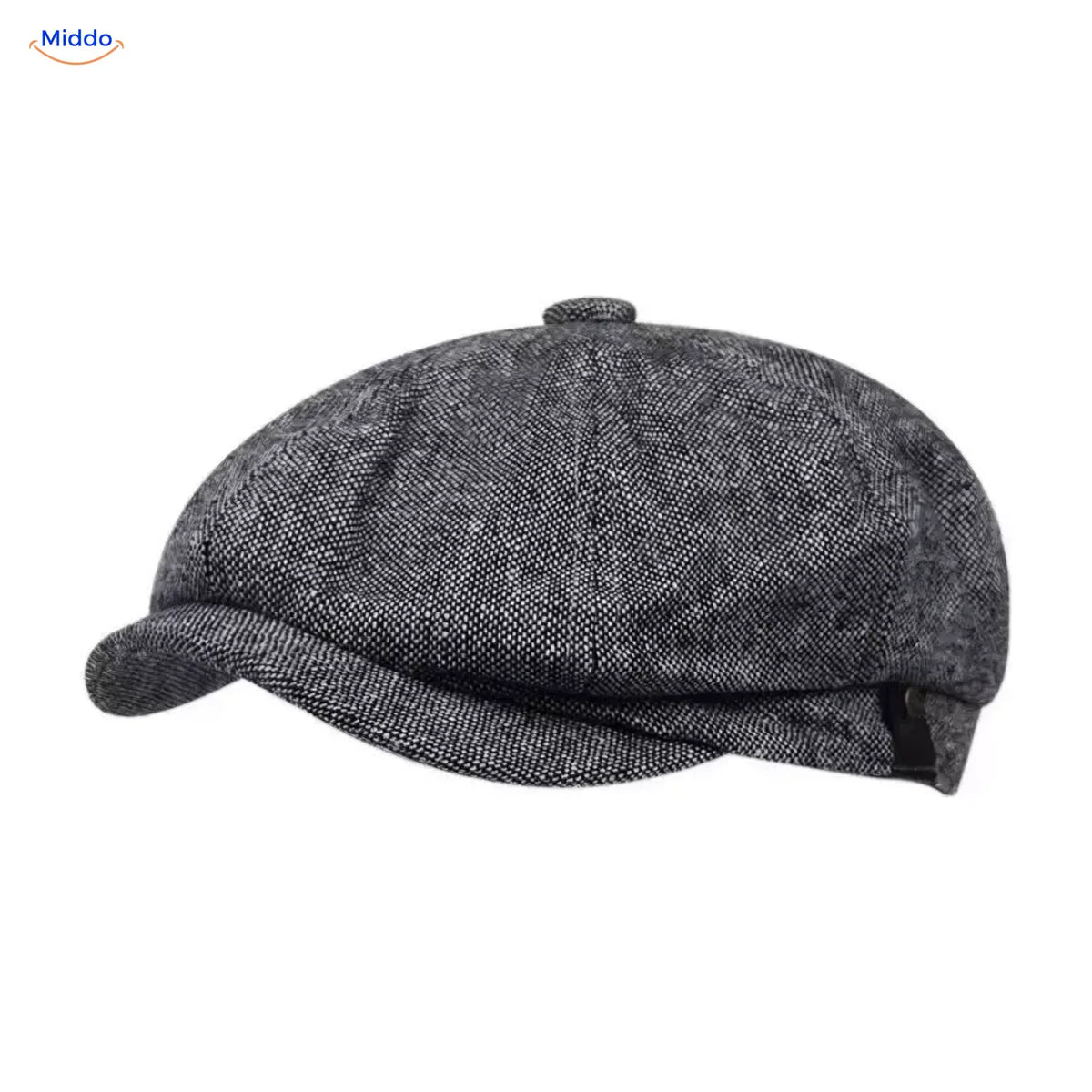 Retro 1920s 8-Panel Newsboy Cap for Men – Lightweight Foldable Driver Hat with Short Peak – One Size Casual Daily Flat Cap | Thomler