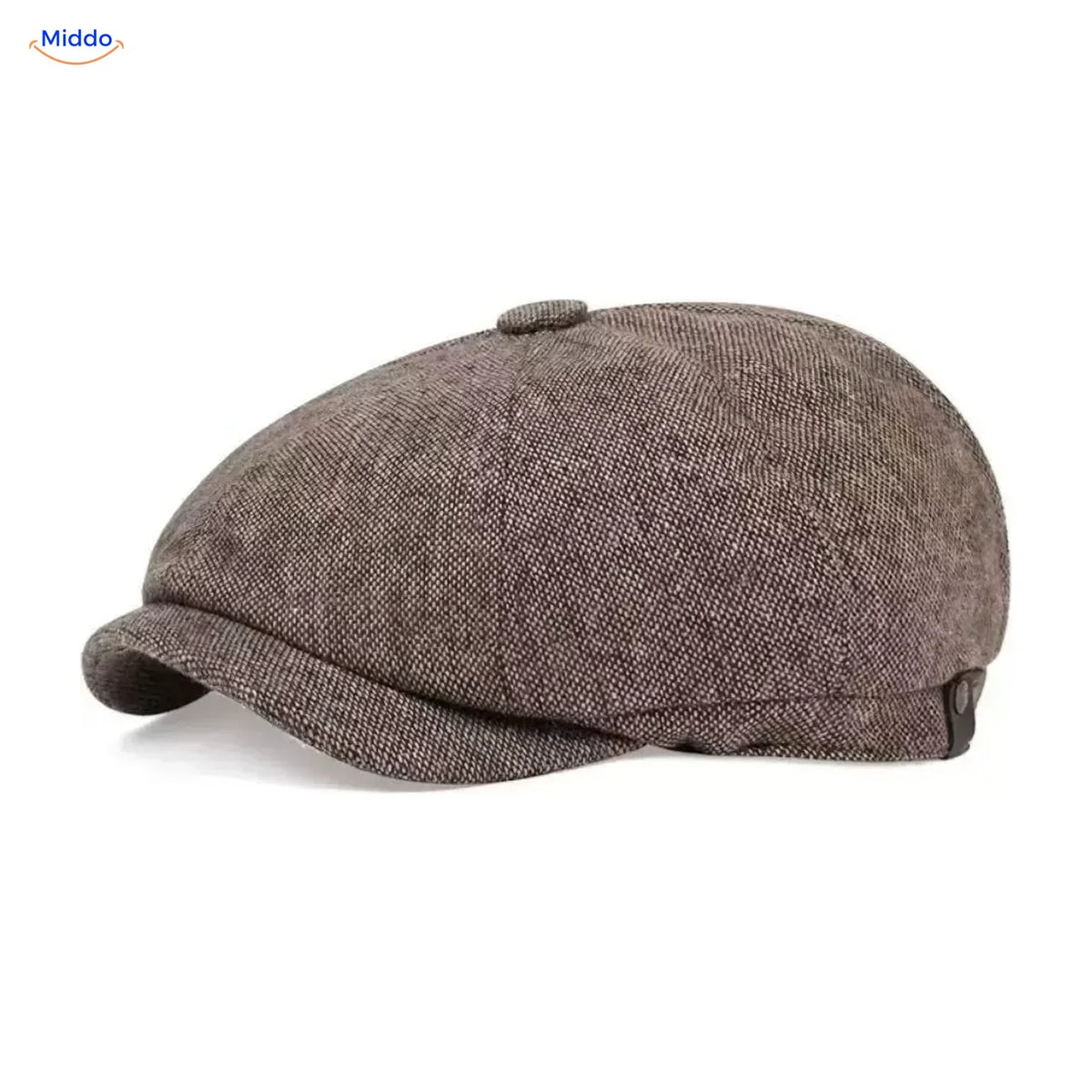Retro 1920s 8-Panel Newsboy Cap for Men – Lightweight Foldable Driver Hat with Short Peak – One Size Casual Daily Flat Cap | Thomler