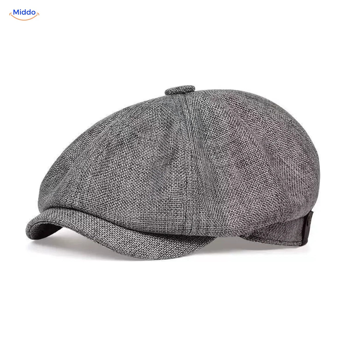 Retro 1920s 8-Panel Newsboy Cap for Men – Lightweight Foldable Driver Hat with Short Peak – One Size Casual Daily Flat Cap | Thomler