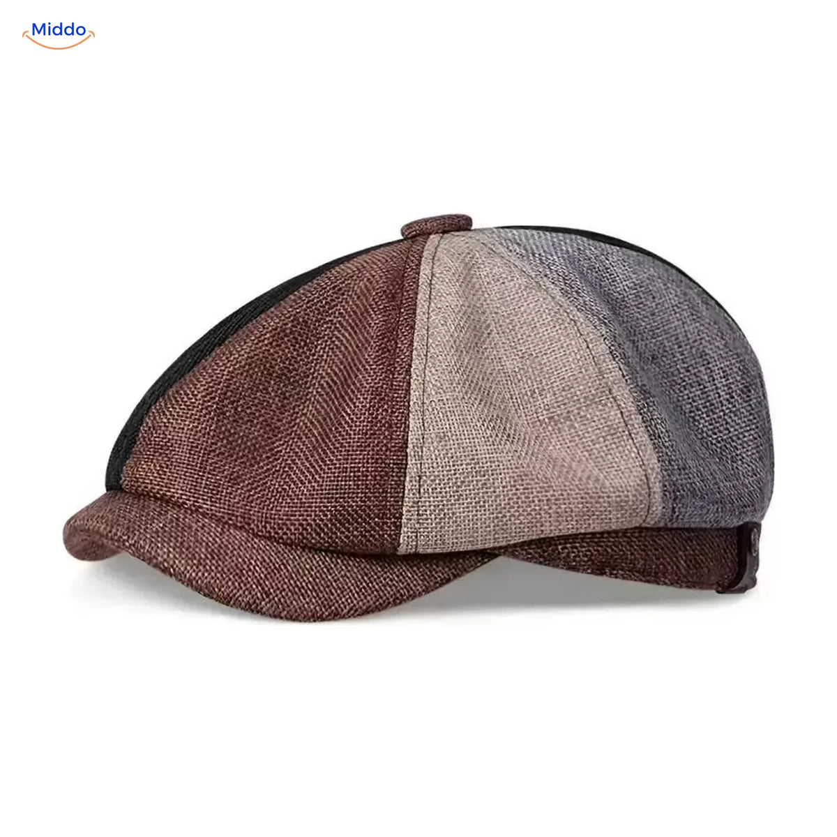 Retro 1920s 8-Panel Newsboy Cap for Men – Lightweight Foldable Driver Hat with Short Peak – One Size Casual Daily Flat Cap | Thomler