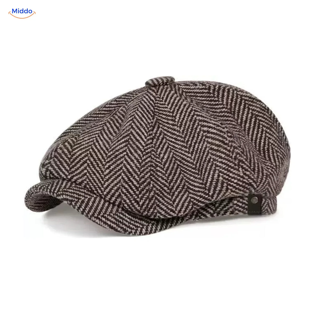 Retro 1920s 8-Panel Newsboy Cap for Men – Lightweight Foldable Driver Hat with Short Peak – One Size Casual Daily Flat Cap | Thomler