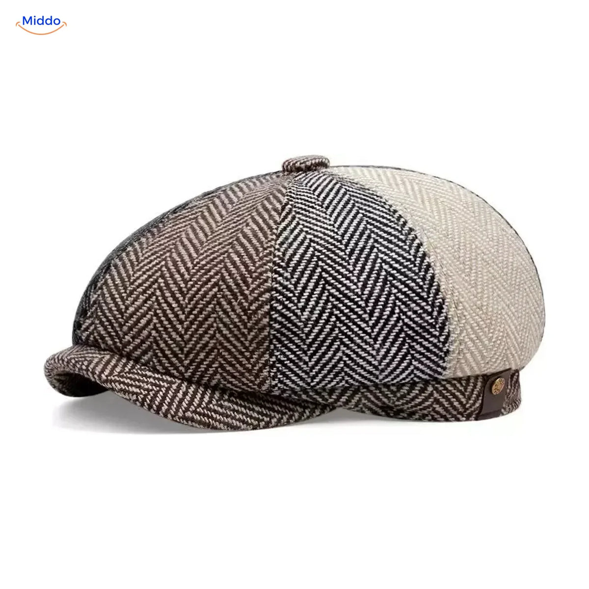 Retro 1920s 8-Panel Newsboy Cap for Men – Lightweight Foldable Driver Hat with Short Peak – One Size Casual Daily Flat Cap | Thomler