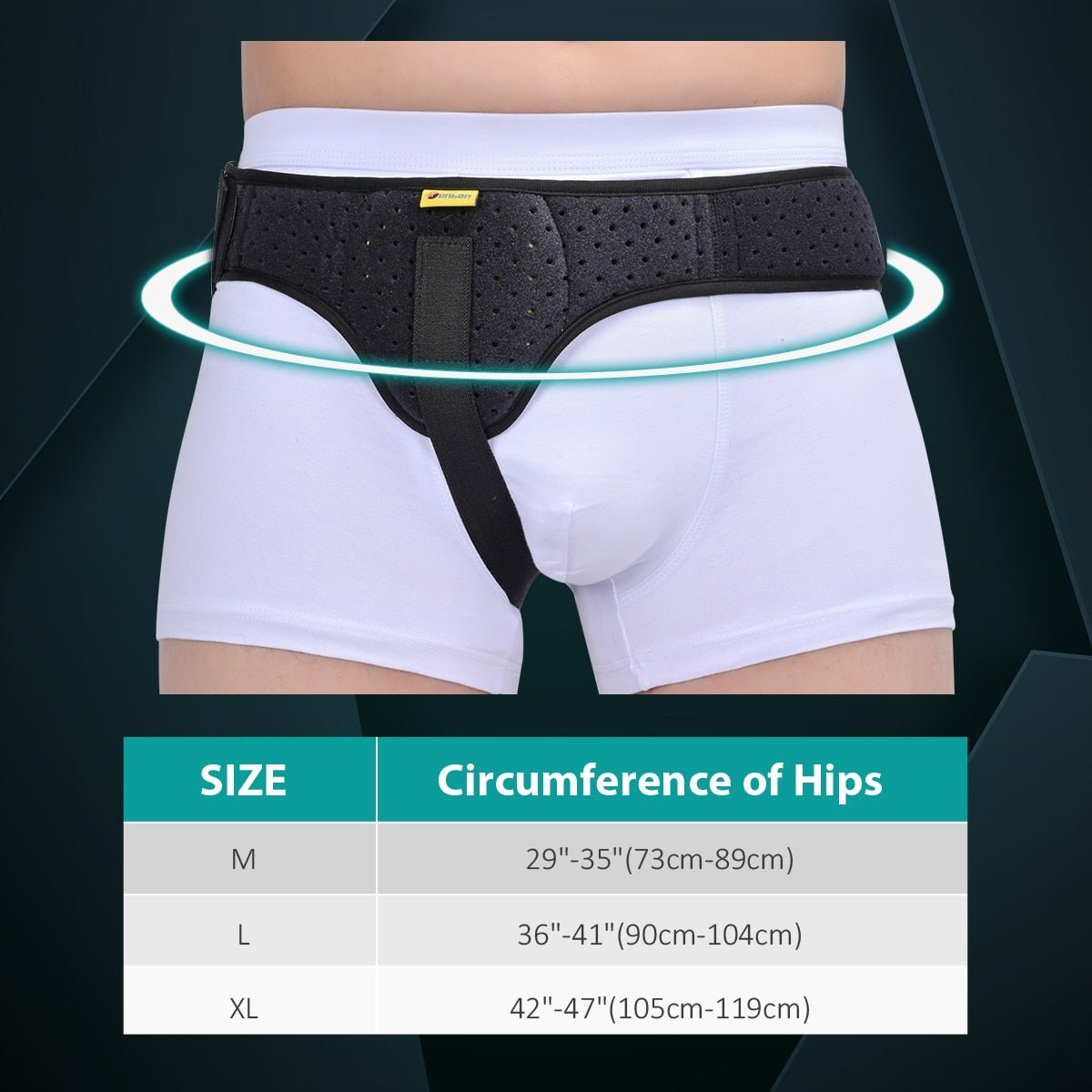 Adjustable Inguinal Hernia Support Truss with Removable Compression Pad for Men & Women Post-Surgery Recovery & Daily Comfort | Thomler