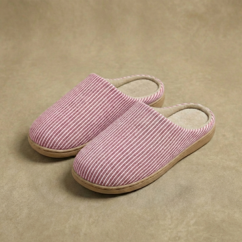 Women's Cushioned Indoor Slides with Anti-Slip Sole – Breathable Cotton Foam Footbed House Shoes for All-Day Comfort & Support | Thomler