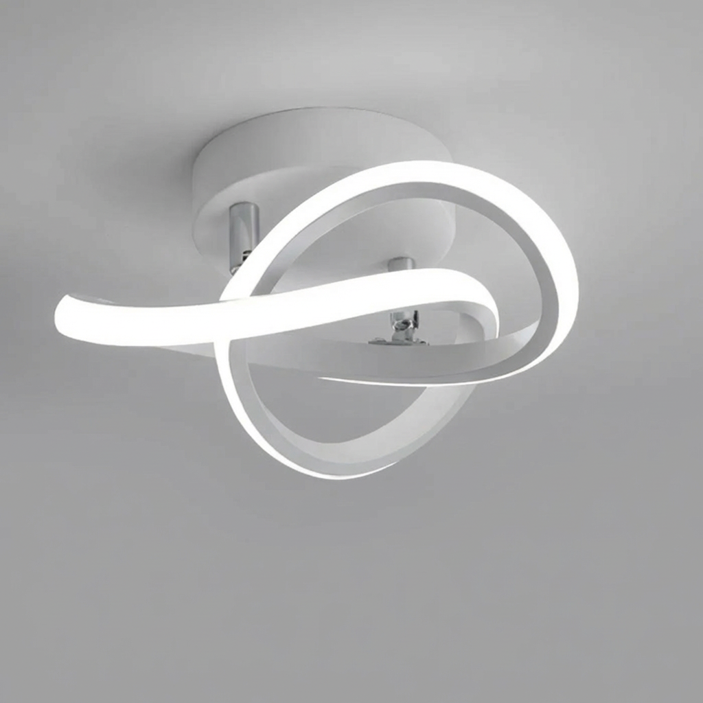 Ceiling Light Aluminum Double Ring 24.0 cm Warm White Living Room Bedroom Hallway LED Lamp Minimalist Modern Design | Thomler