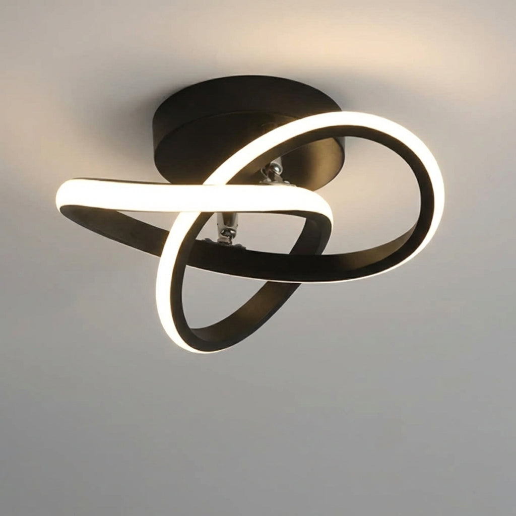 Ceiling Light Aluminum Double Ring 24.0 cm Warm White Living Room Bedroom Hallway LED Lamp Minimalist Modern Design | Thomler