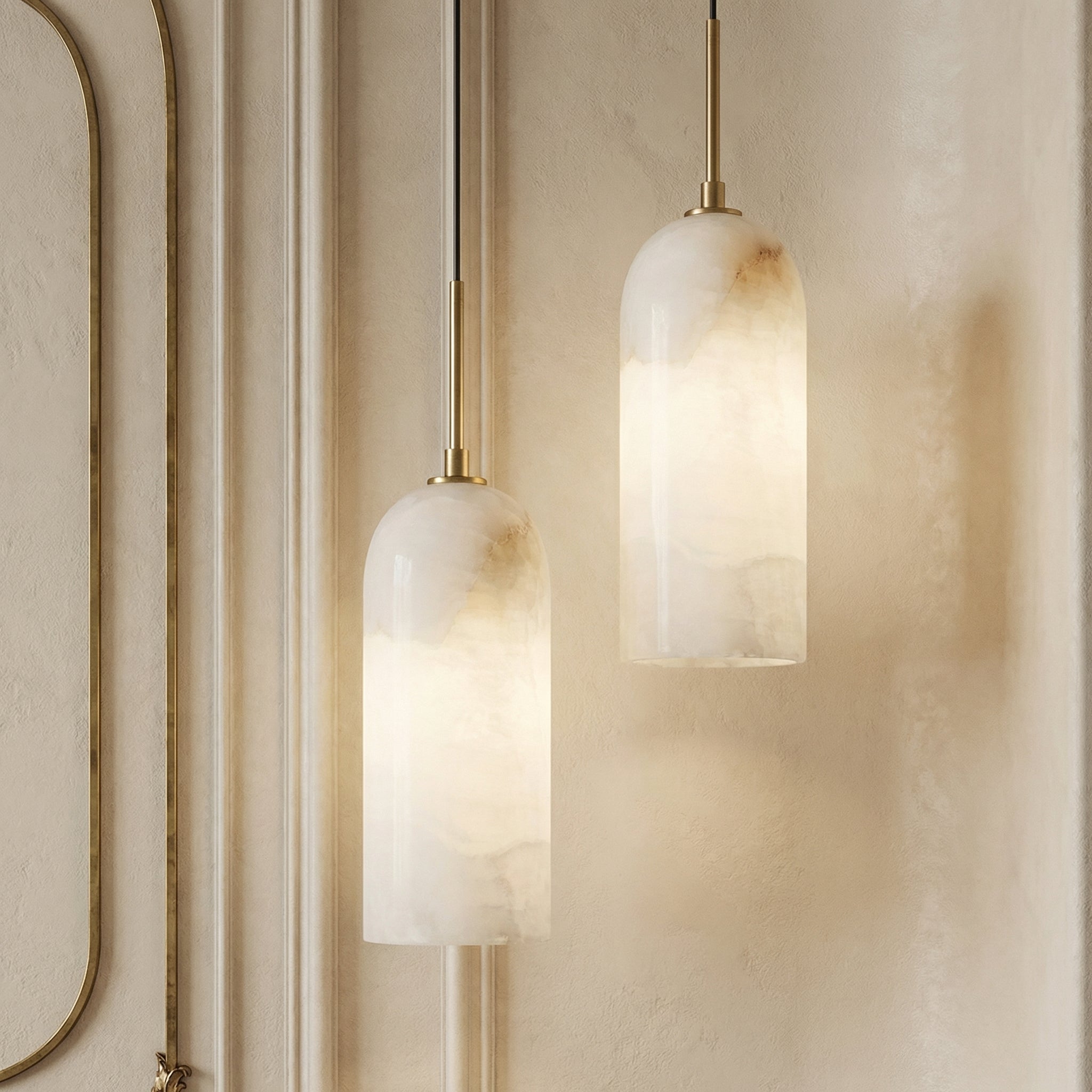 Pendant Light Marble 10 in Height Adjustable Cord Modern Dining Room Kitchen Island Hanging Ceiling Lamp | Thomler