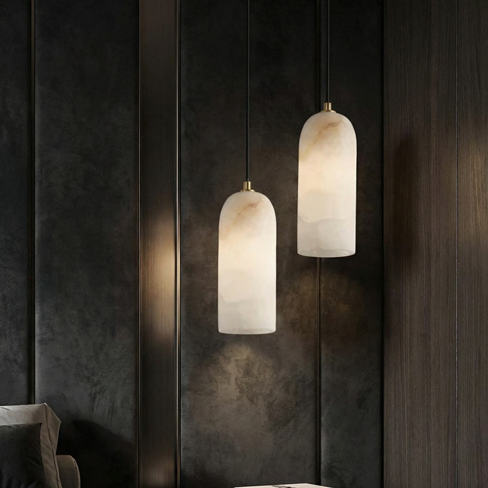 Pendant Light Marble 10 in Height Adjustable Cord Modern Dining Room Kitchen Island Hanging Ceiling Lamp | Thomler