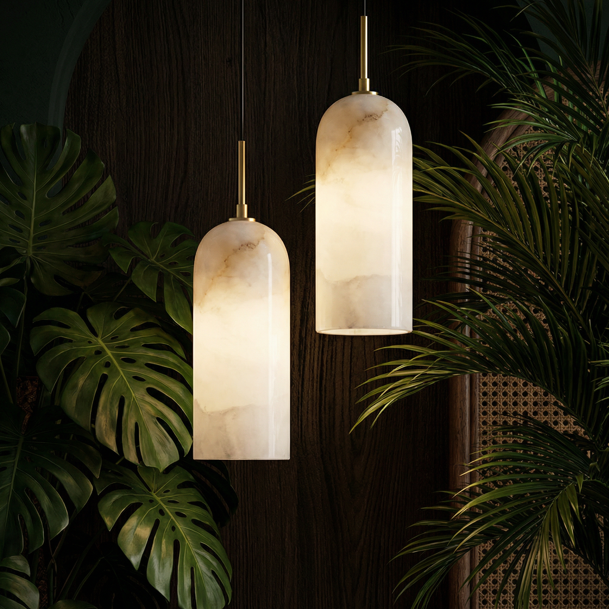 Pendant Light Marble 10 in Height Adjustable Cord Modern Dining Room Kitchen Island Hanging Ceiling Lamp | Thomler