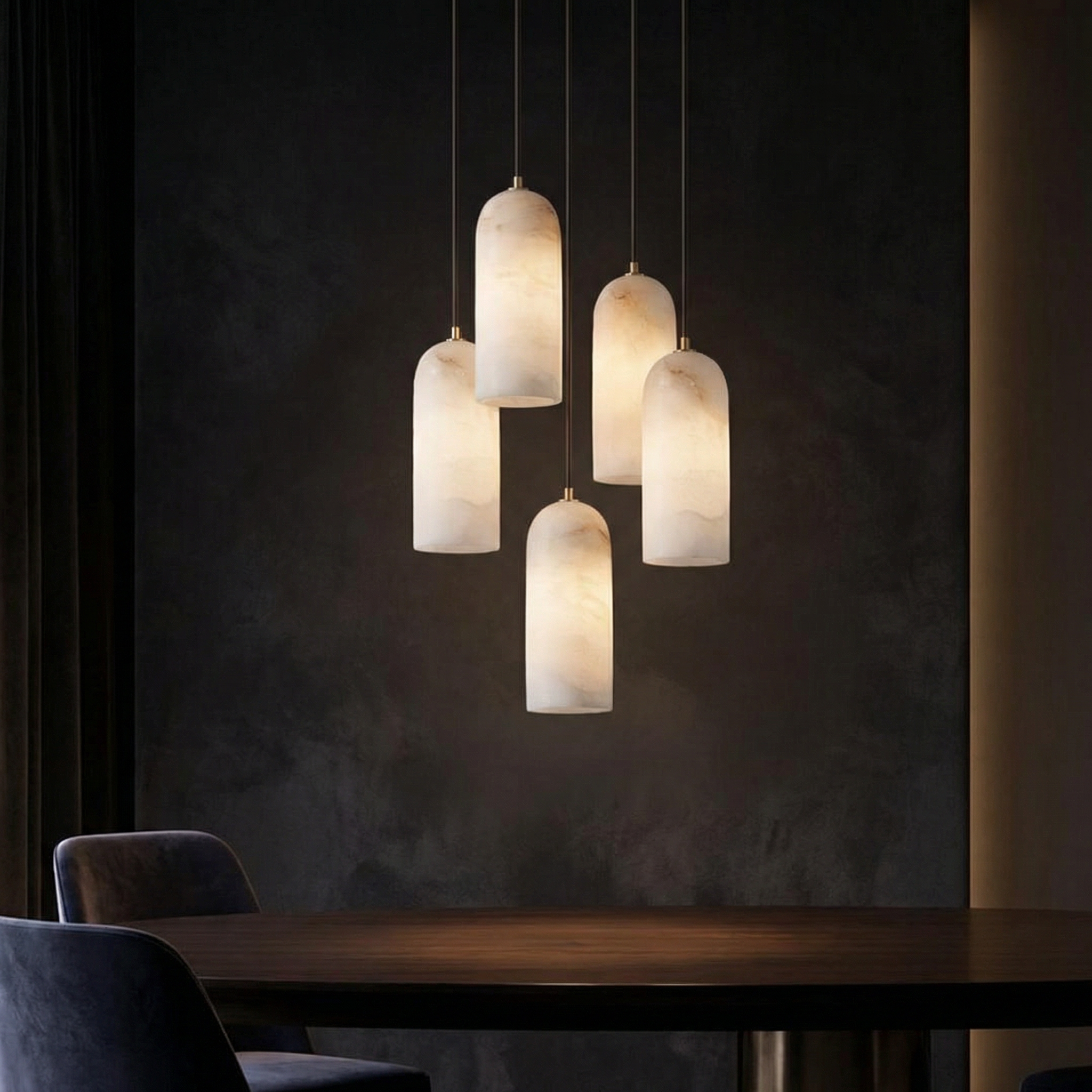 Pendant Light Marble 10 in Height Adjustable Cord Modern Dining Room Kitchen Island Hanging Ceiling Lamp | Thomler