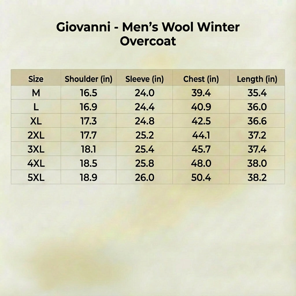 Men's Winter Top Coat Wool Blend Long Formal Overcoat for Cold Weather Business Office Dress Pea Coat Outerwear Jacket | Thomler