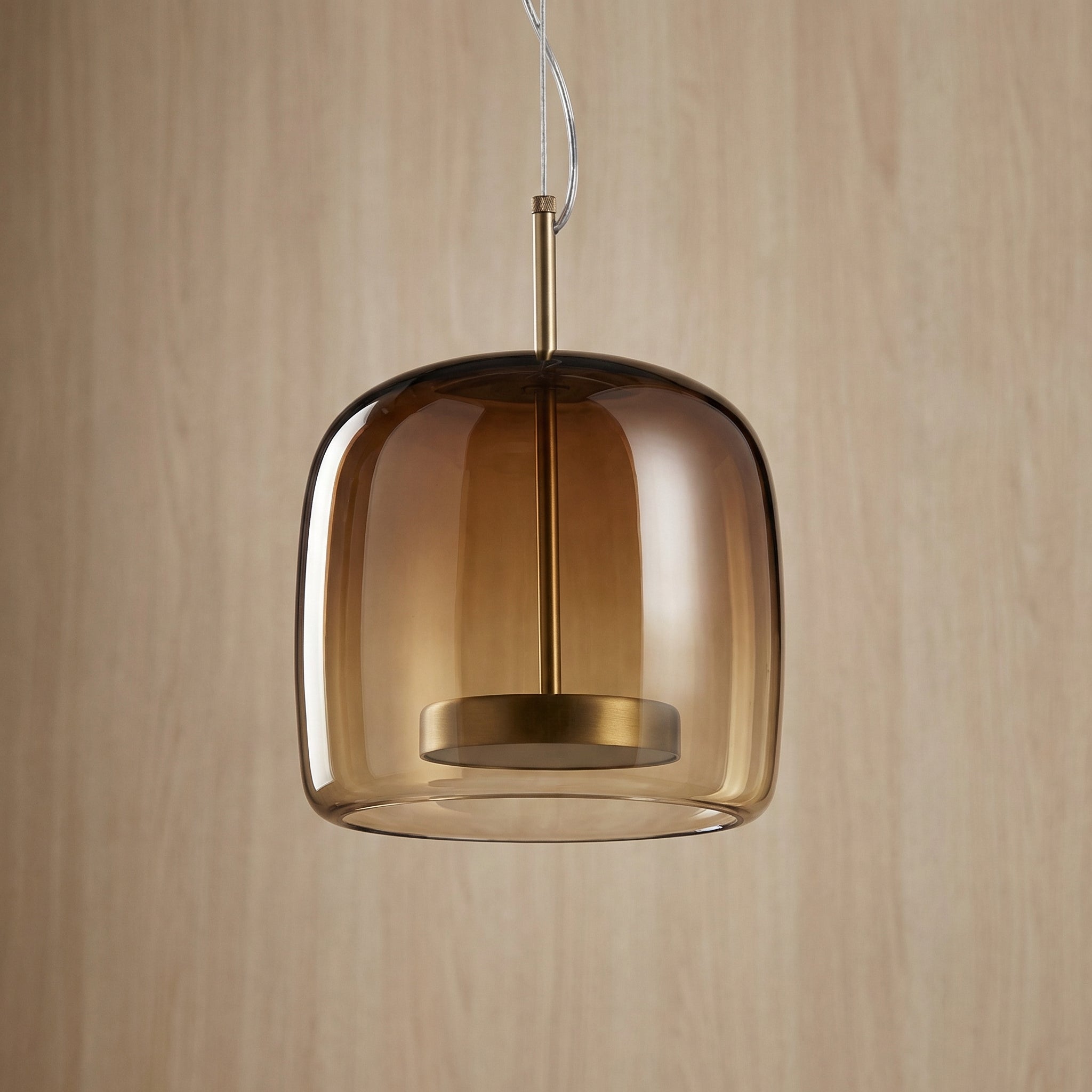 Glass Globe Hanging Fixture Adjustable Ceiling Light for Kitchen Island Dining Room Living Space | Amber Clear Gray in 6 10 or 14 Inch Diame | Thomler