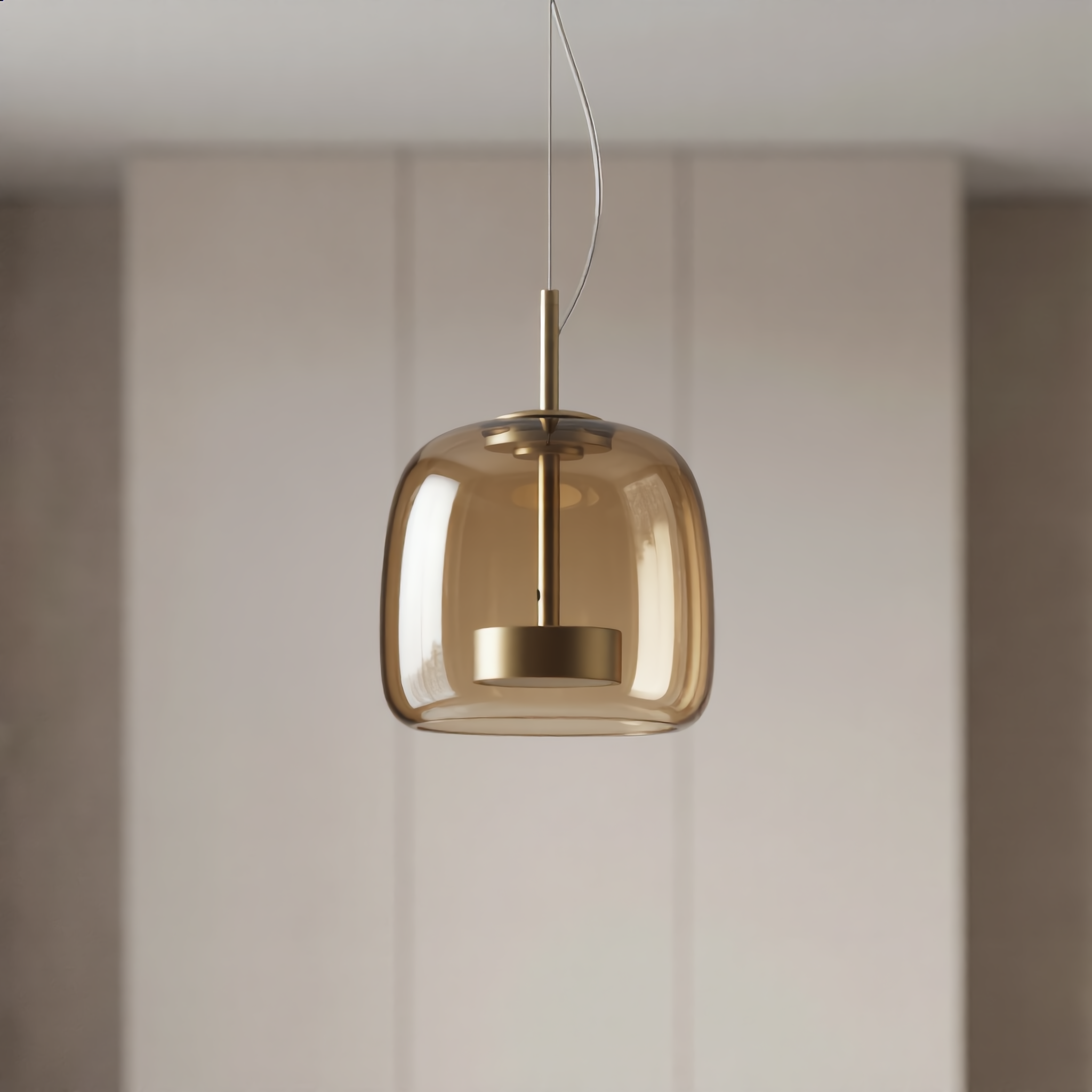 Glass Globe Hanging Fixture Adjustable Ceiling Light for Kitchen Island Dining Room Living Space | Amber Clear Gray in 6 10 or 14 Inch Diame | Thomler