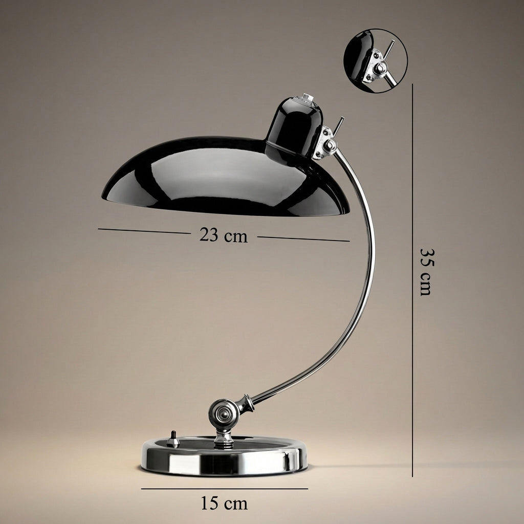 Adjustable Dome Desk Lamp with 3 Light Modes – Metal Reading Light for Home Office & Bedrooms | Thomler