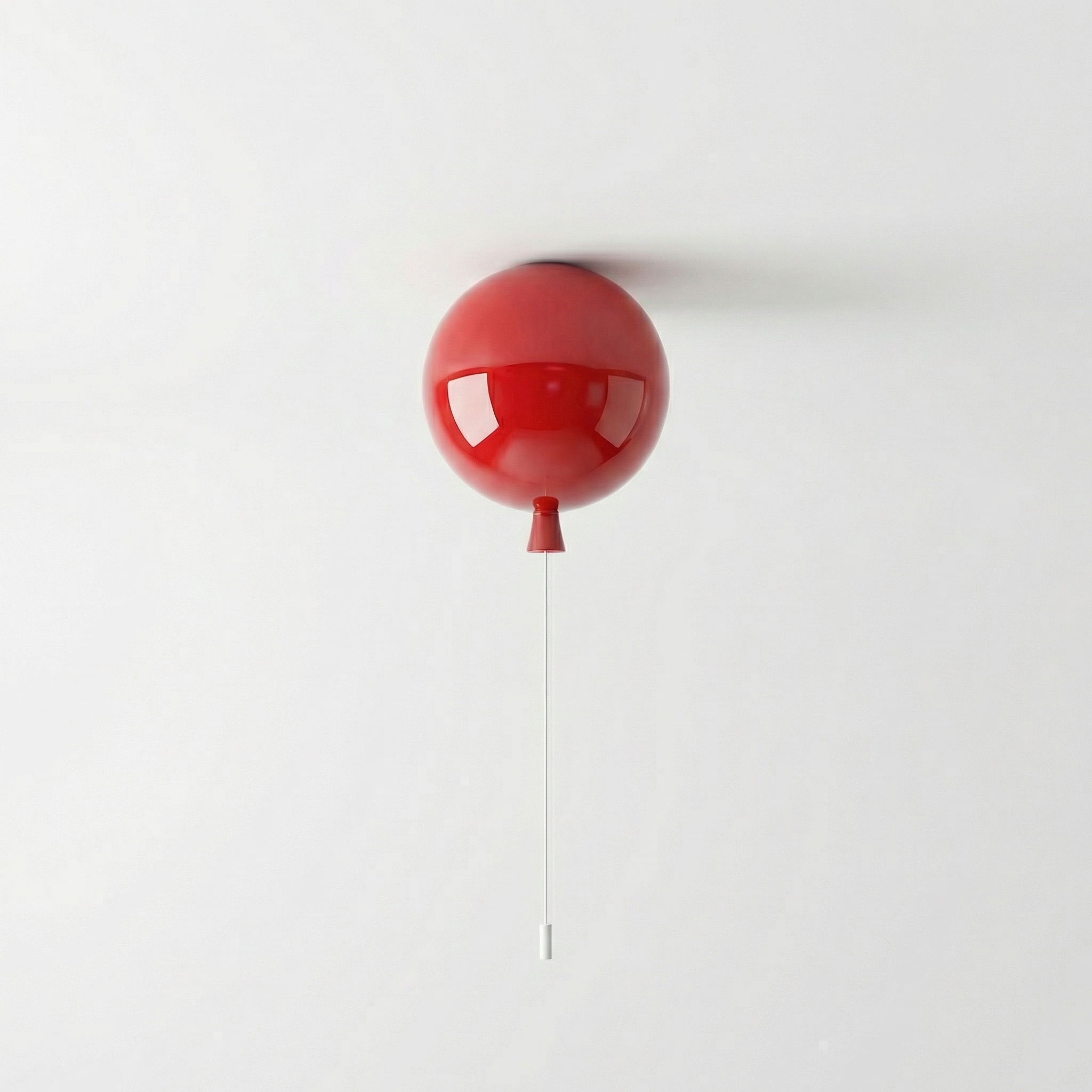Spherical LED Wall & Ceiling Fixture with Pull Chain in Red Blue Yellow Green Orange White Small Medium Large for Bedroom Playroom Hallway K | Thomler