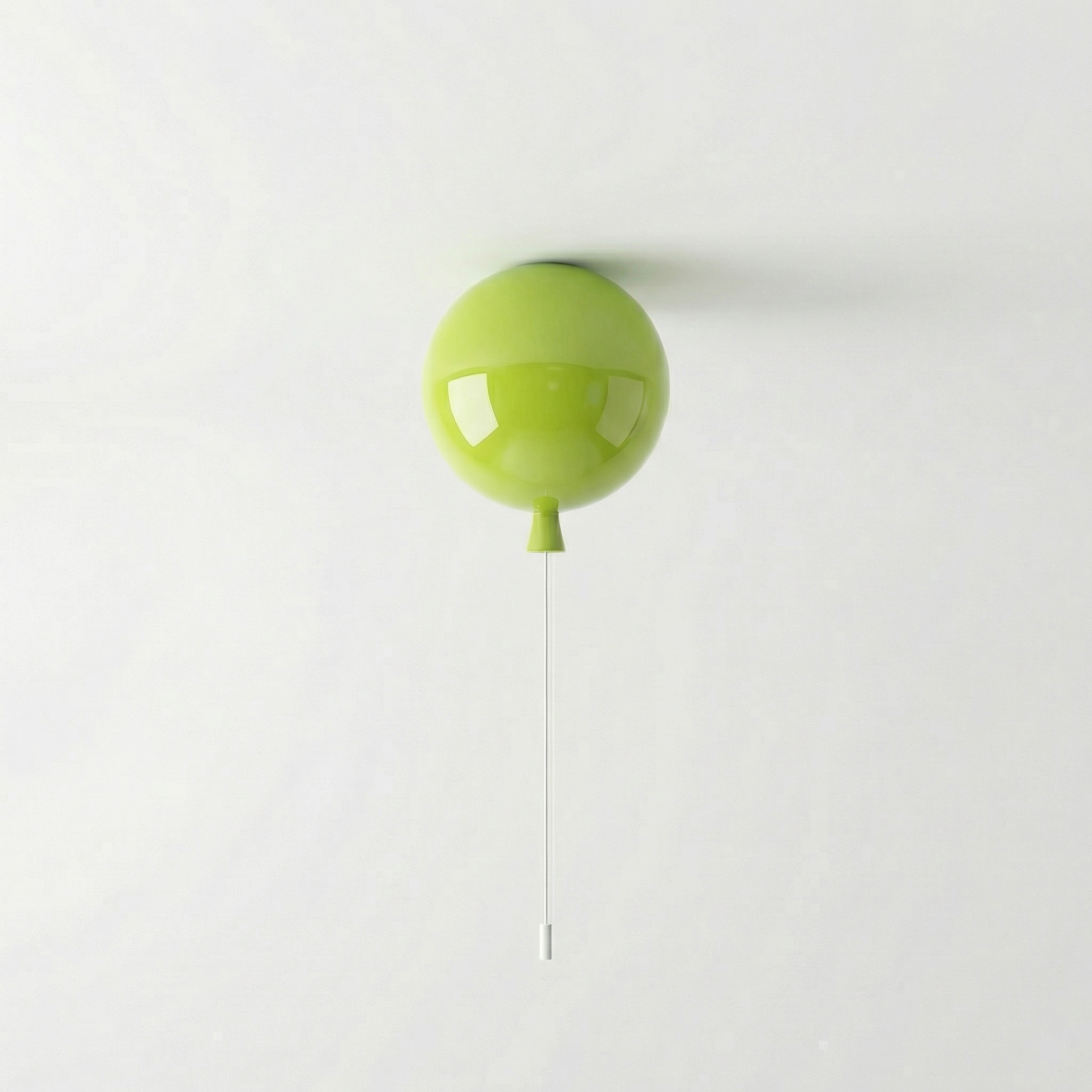 Spherical LED Wall & Ceiling Fixture with Pull Chain in Red Blue Yellow Green Orange White Small Medium Large for Bedroom Playroom Hallway K | Thomler