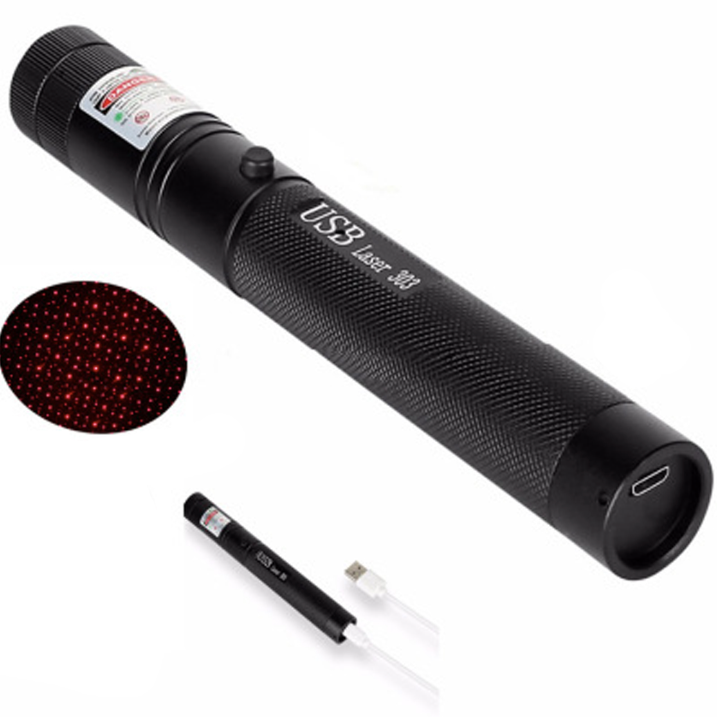 Rechargeable Tactical Laser Pointer with Adjustable Focus Beam for Presentations, Stargazing & Outdoor Use | USB Powered Long Distance | Thomler