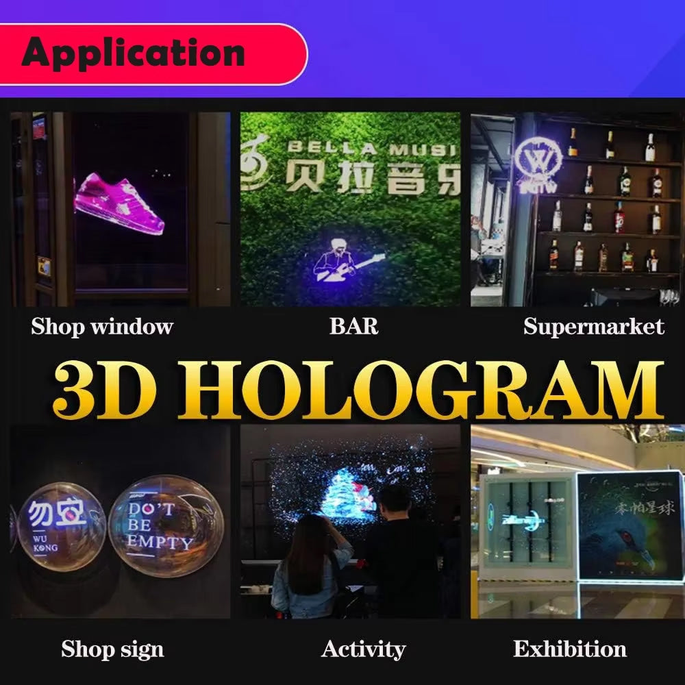 3D Holographic Fan Display – App-Controlled Floating LED Projector for Retail, Events & Advertising | Thomler