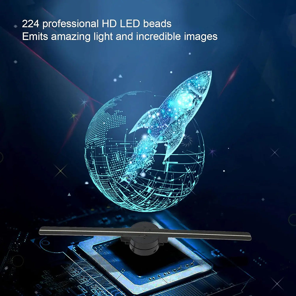 3D Holographic Fan Display – App-Controlled Floating LED Projector for Retail, Events & Advertising | Thomler