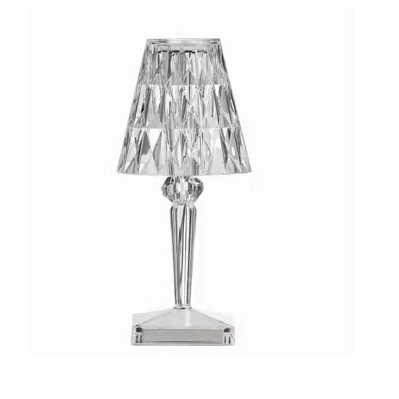 Rechargeable Crystal Table Lamp – Touch Control LED Desk Light with Multi-Color Modes – Cordless Diamond Accent Lamp for Bedroom | Thomler